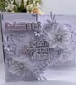 Personalised - Luxury 25th Silver Wedding anniversary card boxed