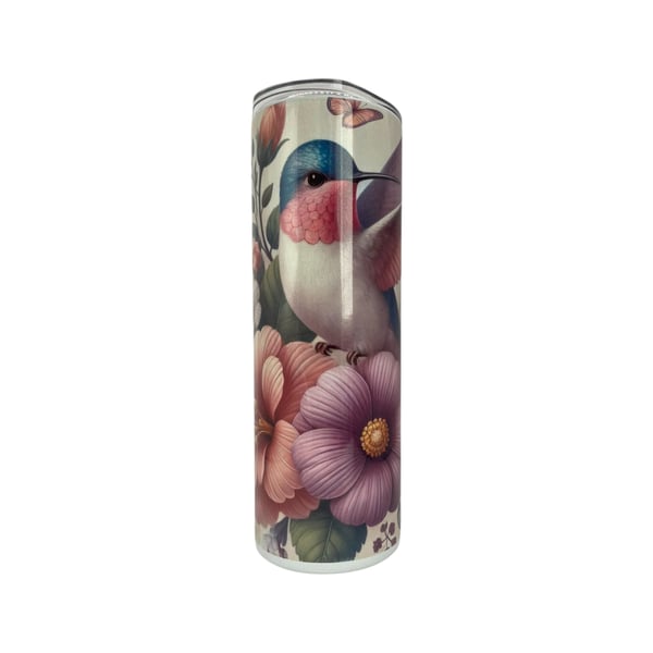 Glitter Flowers and Hummingbird 