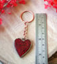 Red Heart Sparkly Keyring - Rose Gold and Antique Bronze Edition - Image 4