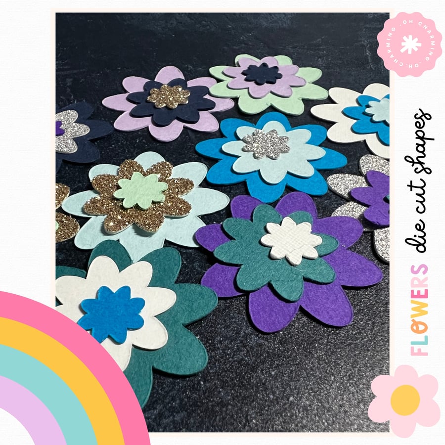 Cut out flower shapes - Die Cut Flower Shapes - Paper Flower Die Cuts