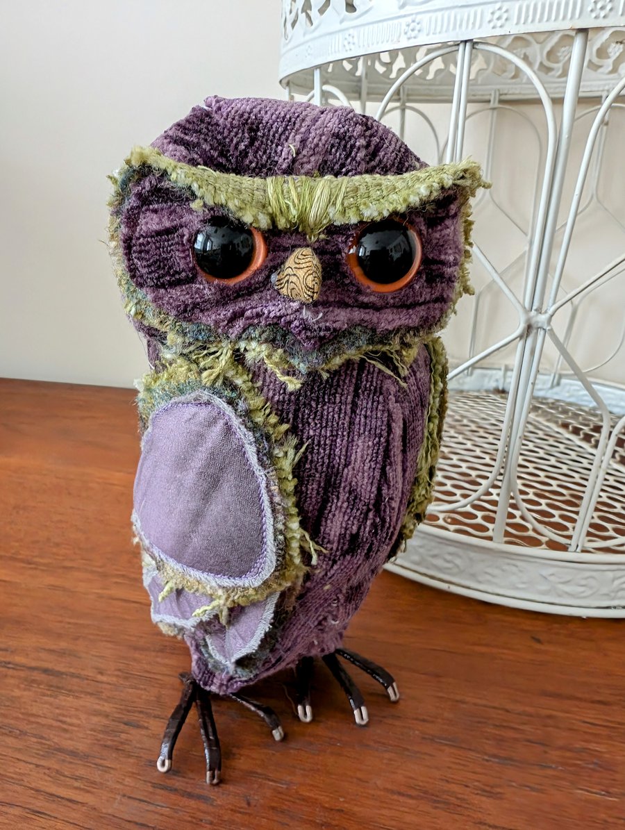 Owl soft sculpture ornament decoration Folksy