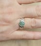 Green Aventurine Celtic Knot Ring. Size N sterling silver rings for women - Image 2
