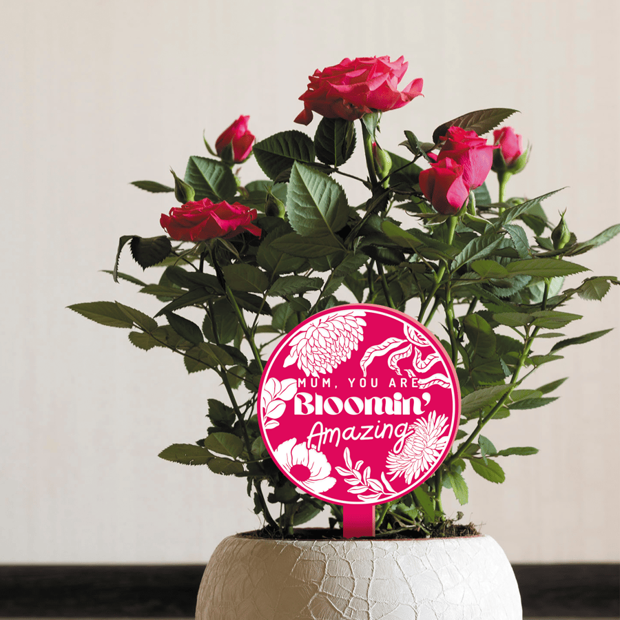 Bloomin' Amazing - Block Print Plant Tag: Personalised Mother's Day Gift For Mum