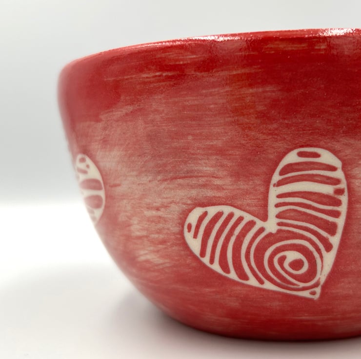 Ceramic Heart Bowl Valentines' Day Mothers' Day... Folksy