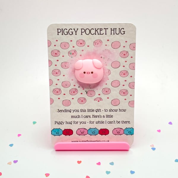 Piggy Buddy Pocket Hug Anxiety Keepsake Token Letter Box Gift 