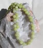 Yellow Lemon Jade Gemstone Beaded Statement Necklace "Annis" - Image 2