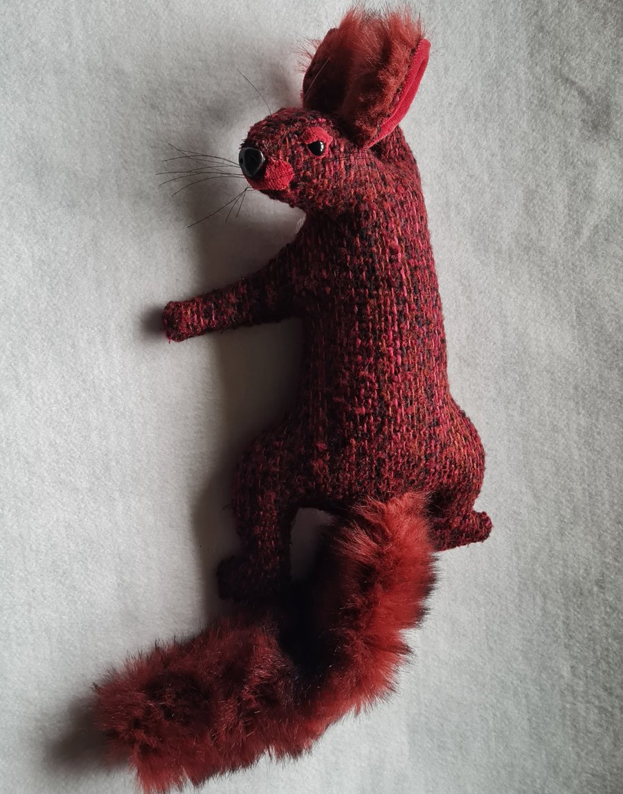  Faux squirrel wall mount - Stanley the burgundy squirrel