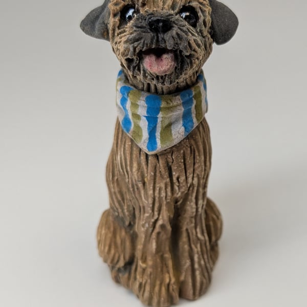 Miniature Border Terrier Sculpture