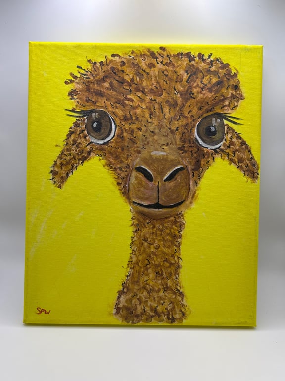 Alpaca or llama? Original art 12 x10" . 
