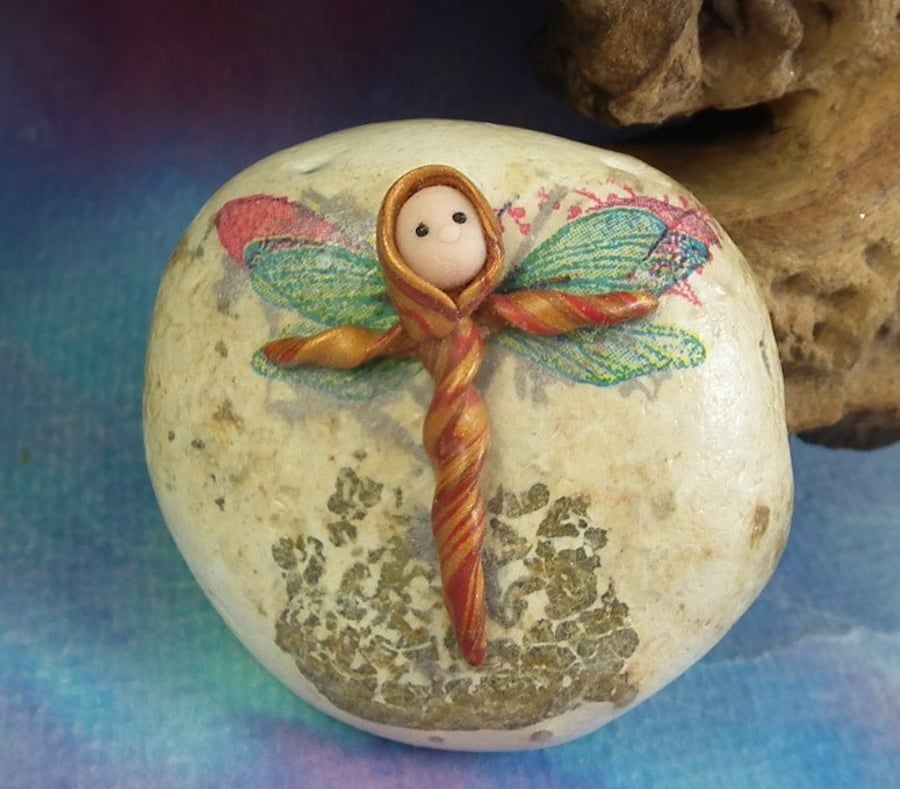 Spring Sale ... Rock Faery 'Cimmi' OOAK Sculpt by Ann Galvin