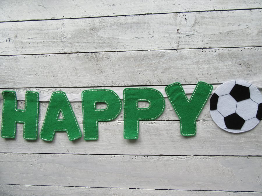 Football happy birthday bunting