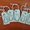 Lucky horseshoe gift tags