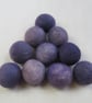 10 2cm Alkanet Purple Natural Dye Felt Balls - Image 3