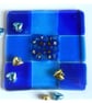 Fused Glass Trivet  Sea Blue Trivet 16cm 037 - Image 4