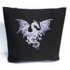 Tote Bag with embroidered dragon