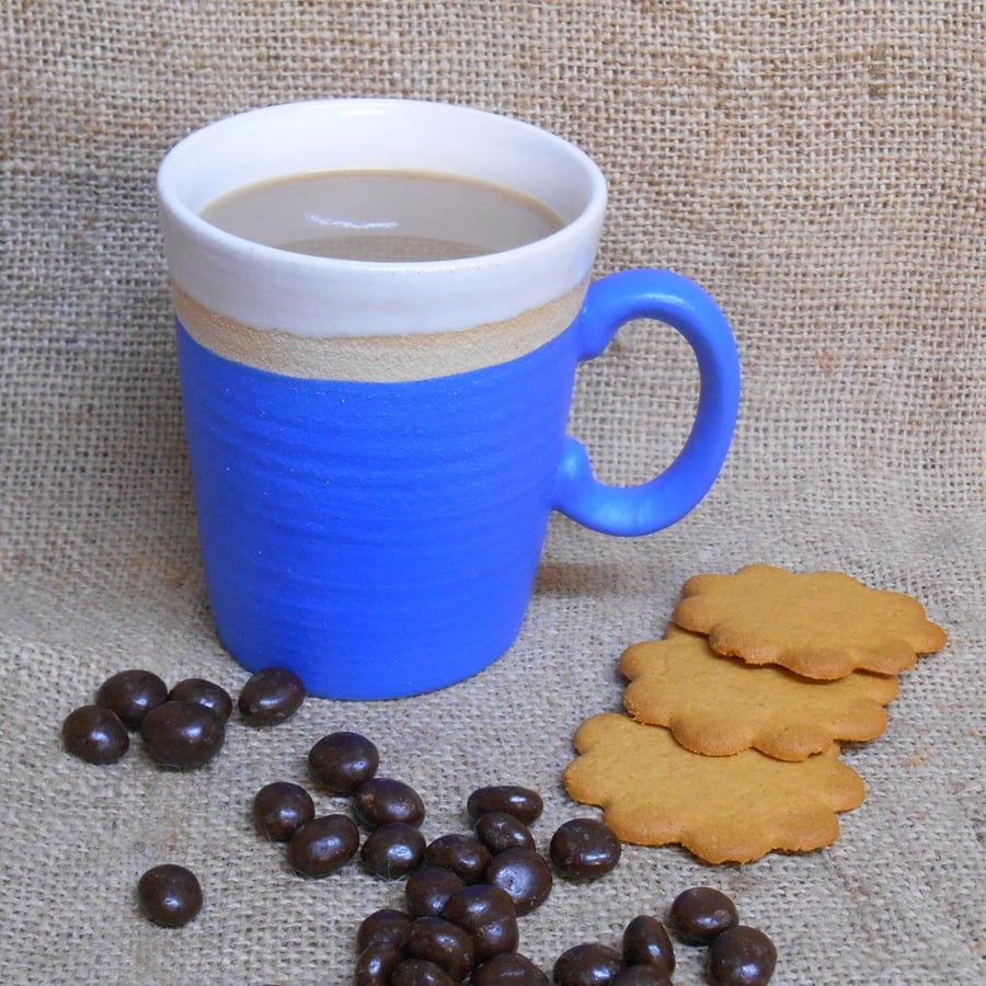 Mug Sky Blue with white interior Ceramic.