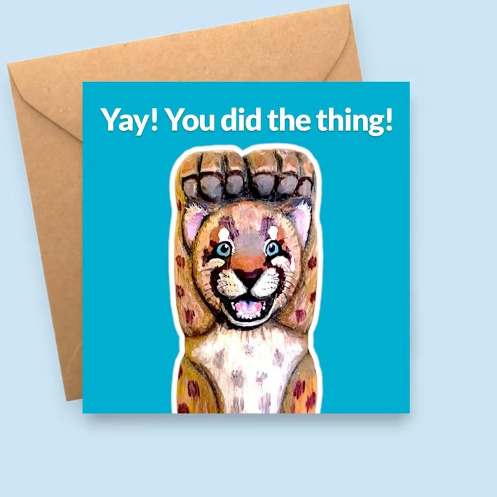 Puma Congratulations Card - You Did the Thing - New Job, Exam Results