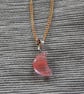 Crescent Gemstone Pendants on Gold Chain - Image 3