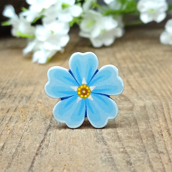 Forget Me Not Pin, Handmade Bereavement Gift, Something Blue For Bride