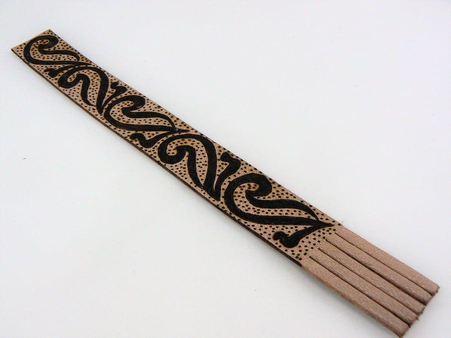 Pyrographed bookmark (tattoo)
