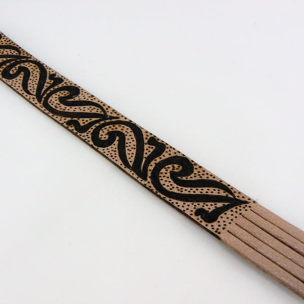 Pyrographed bookmark (tattoo)