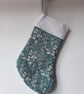 Summer Seconds - Christmas stocking - green Liberty print