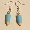 Frosty blue - Pencil earrings