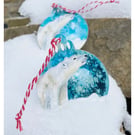 Pack of two polar bear decorations