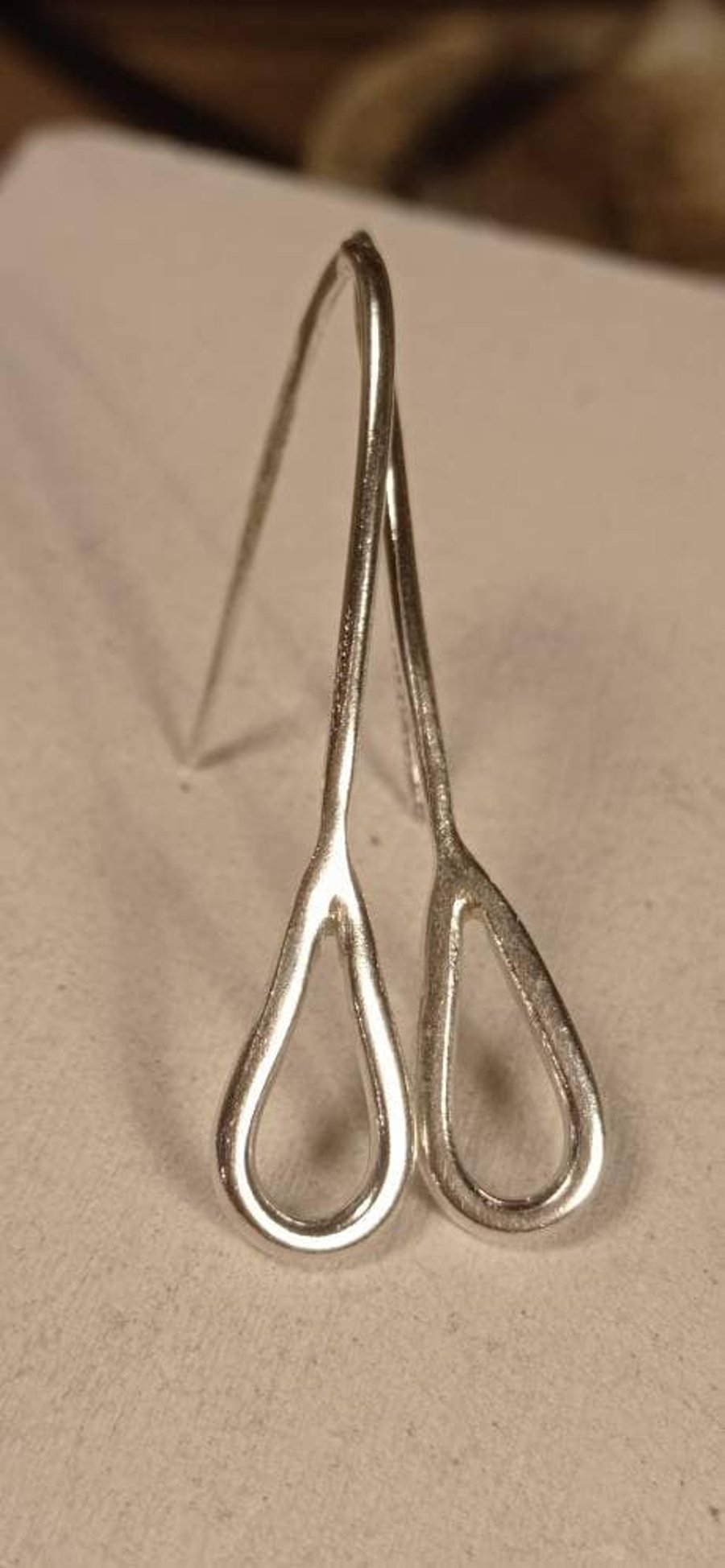 Silver drop earrings, dangly drop earrings, sterling silver teardrop earrings