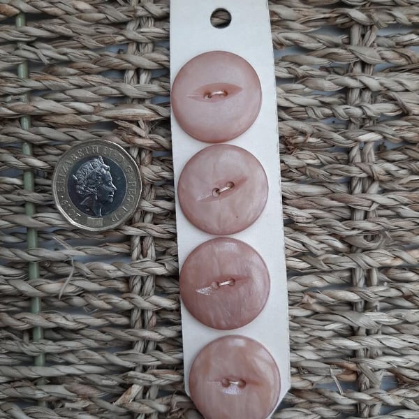 VINTAGE MARBLED DUSKY PINK BUTTONS