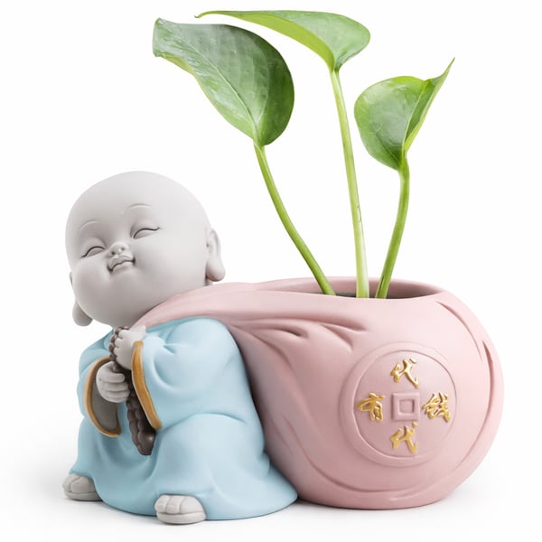 Buddha Planter Ornament – 3D Printed Decorative Plant Holder