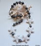 Lava Rock -Lava Stone & Grey Picture Jasper Necklace. ONE OFF - Image 3