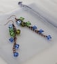 Peacock swarovski cascade earrings - Image 4