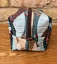 Countryside Print Quilted Fabric Box Shape Makeup Bag - Image 4