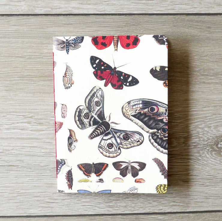Set of three handbound small A6 notebooks with ... - Folksy