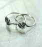 Silver Sleeper Hoops with Spiral Detail - Image 2