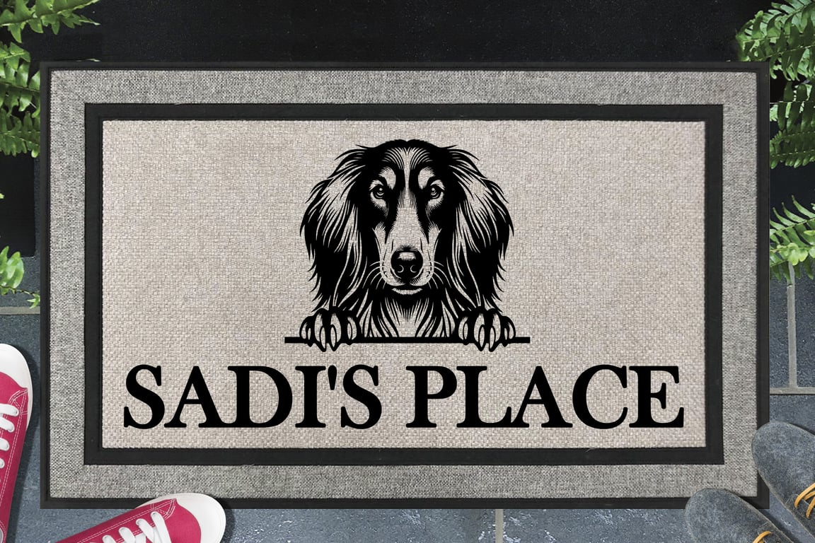 Saluki Door Mat - Personalised All Weather Doormat - 45x70cm 