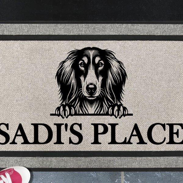 Saluki Door Mat - Personalised All Weather Doormat - 45x70cm 
