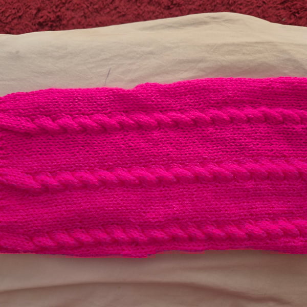 Hand knitted dog coat