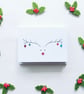 Reindeer CHRISTMAS Greetings Card pack, A7 Card, Blank Inside, Mini cards, xmas - Image 2