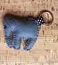Elephant Grey Felt Keyring - Bag Charm - Image 2