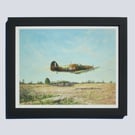 HAWKER HURRICANE Framed Art Print- Battle of Britain WW2 Aviation- Wood Frame