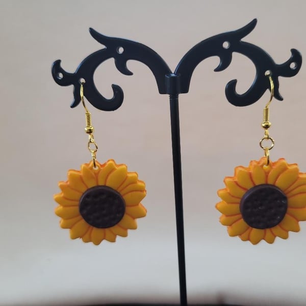 Sunflower Dangle Earrings