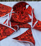 Retro Hot Orange Paisley Bunting - Image 2