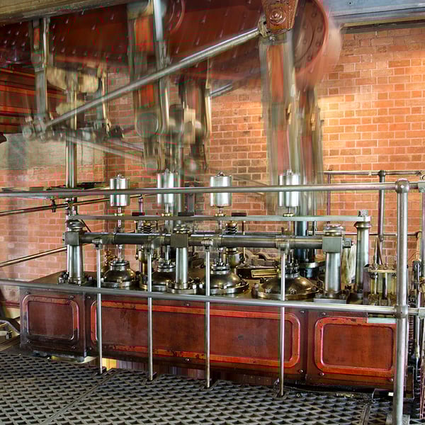 Beam engine in motion print