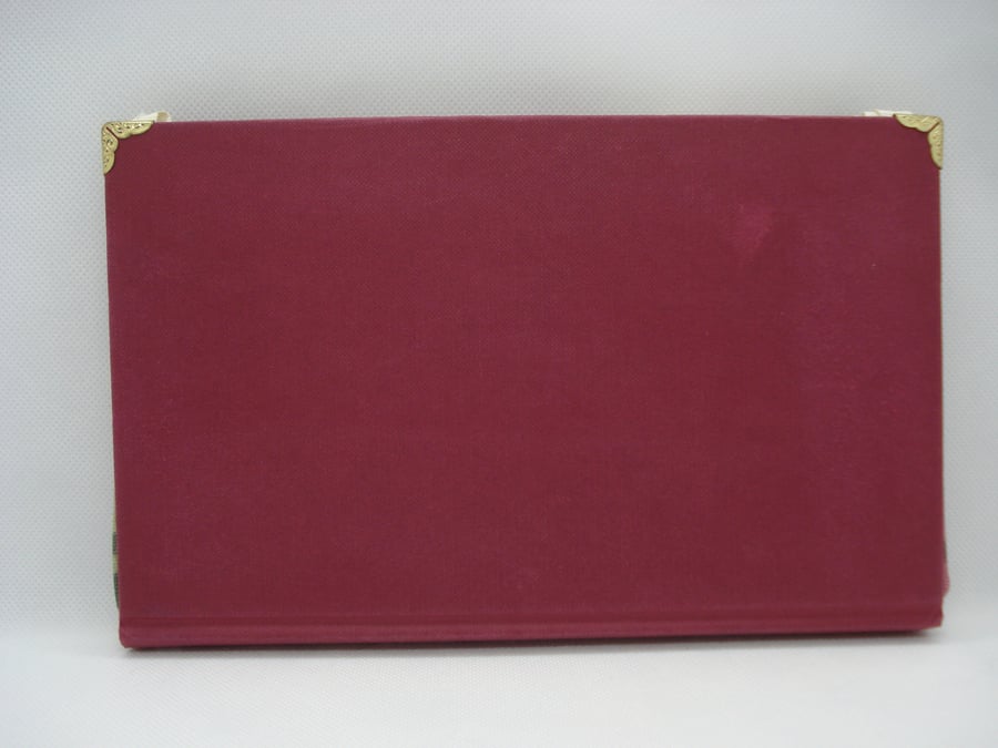 Red Clutch Bag Made From A Recycled Readers Digest Book (R658)
