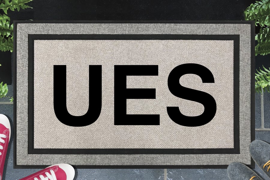 UES NYC - Upper East Side - Manhattan New York - All Weather Doormat - 45x70cm 