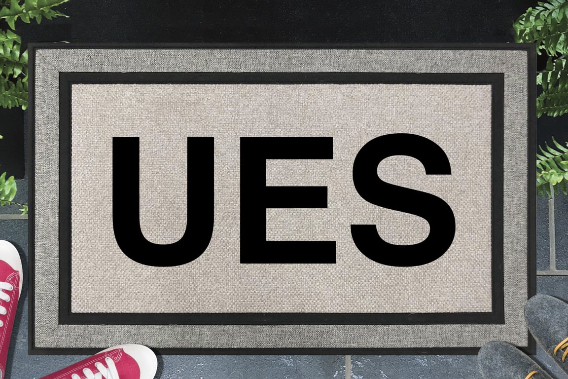 UES NYC - Upper East Side - Manhattan New York - All Weather Doormat - 45x70cm 