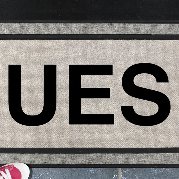 UES NYC - Upper East Side - Manhattan New York - All Weather Doormat - 45x70cm 