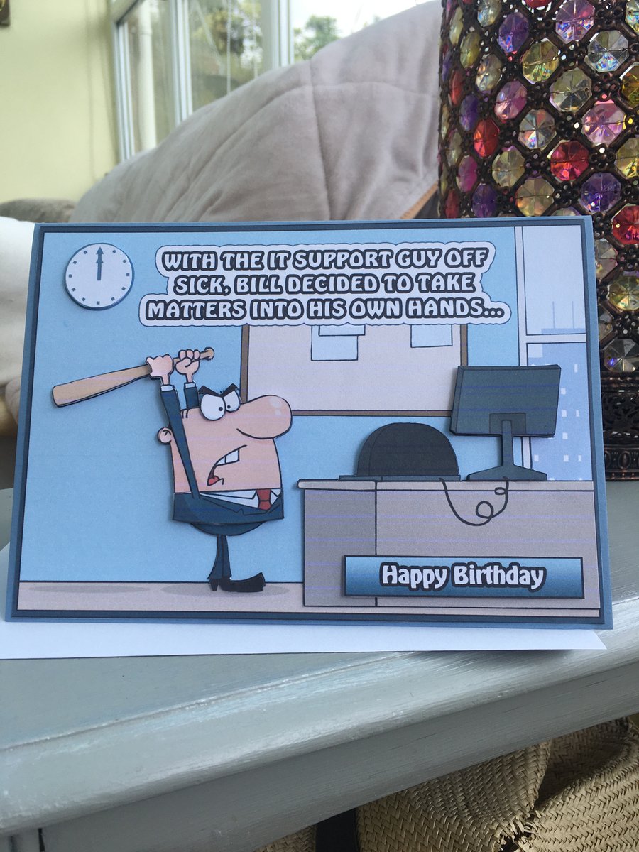 Taking IT matters into your own hands funny birthday card